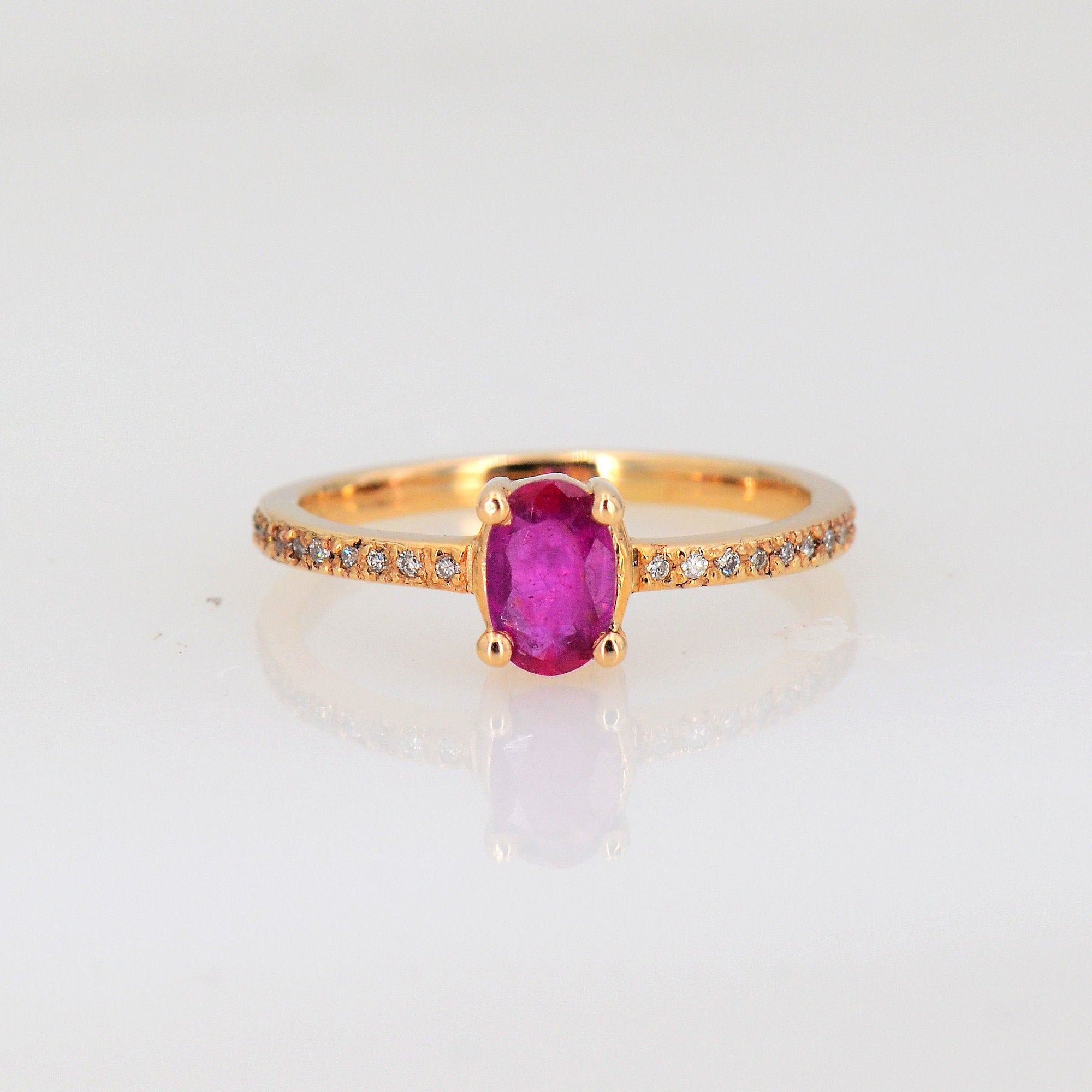 Ruby  Ring, Gold Minimalist Ring