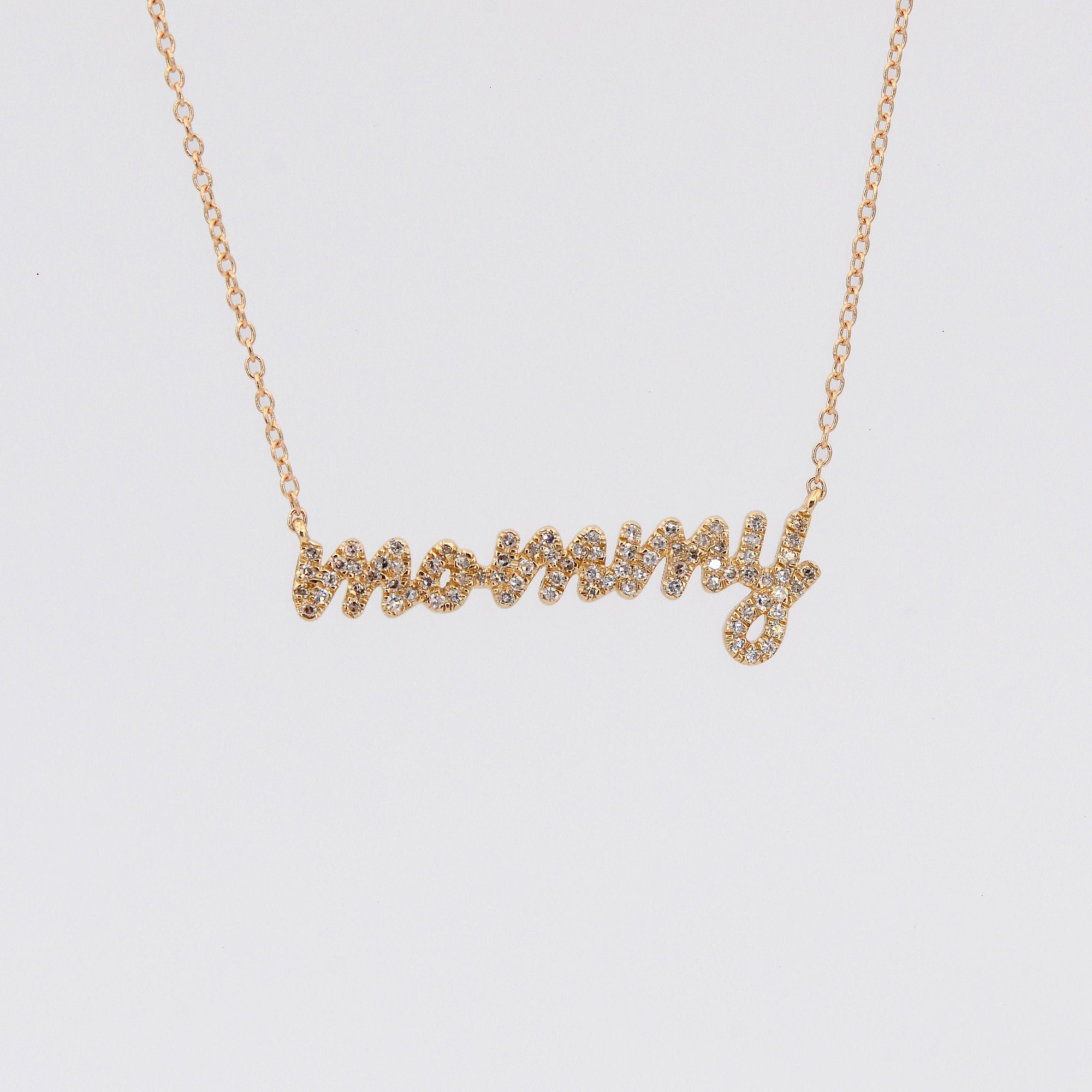 Mommy necklace, Diamond mommy necklace