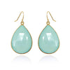 Aqua Chalcedony earrings - Sea Green Earring - Dangle and drop earring - Large Gemstone Earrings - Bridesmaid earring - Gold Silver earring