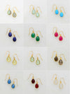 Ruby Gold Earring - Cute Delicate Earring - Wedding Jewelry - Minimal Earring - 925 Silver Earring - Dainty Earring - Small Drop Earring