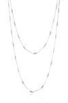 Long Crystal Necklace - Long Layered necklace - Diamonds by yard necklace - Layered CZ Necklace - Clear Quartz Necklace