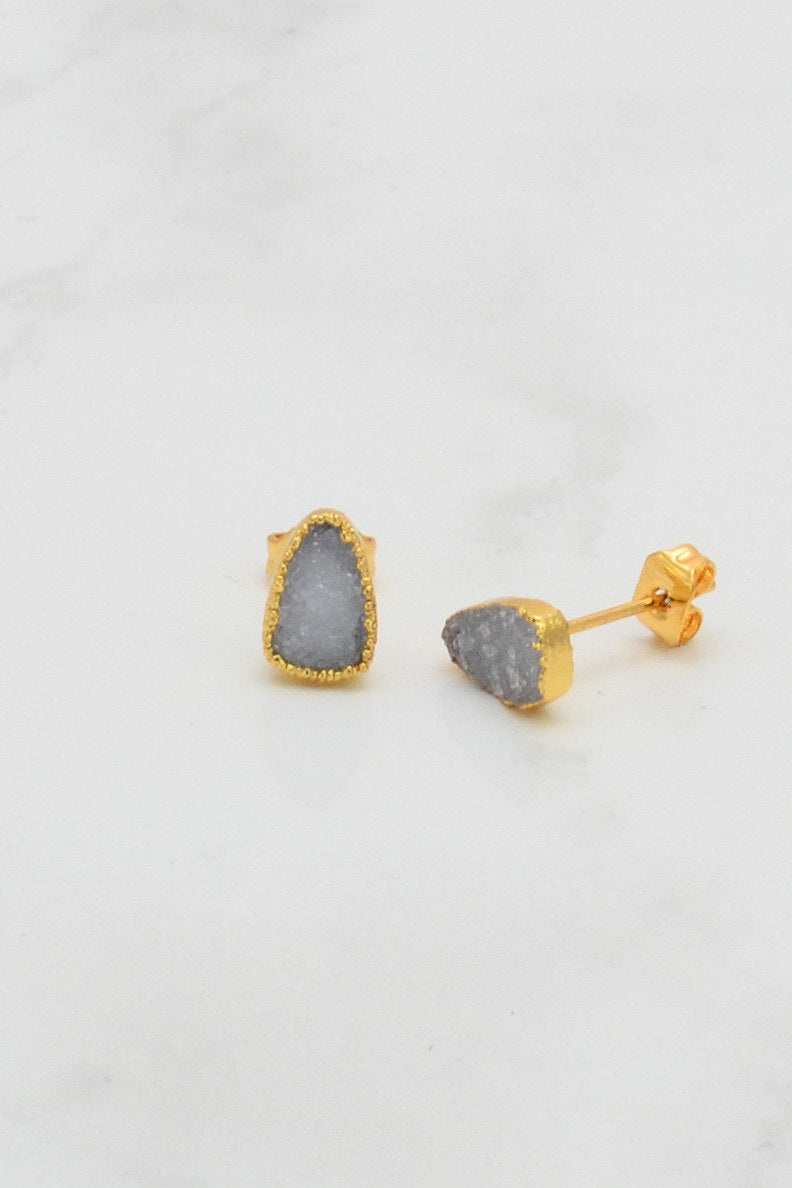 Druzy Studs - Post Earrings - Bridesmaid studs - Bridesmaid gifts - Gift for Mom - Gift for mother - Stone stud earrings - Gems studs
