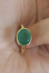 Green Onyx Ring - Green Emerald Ring Onyx