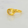 Citrine Ring - Oval Ring - Bezel set ring - November Birthstone Ring - Gemstone Ring - Stacking Ring - Gold Ring - Bridesmaid Ring