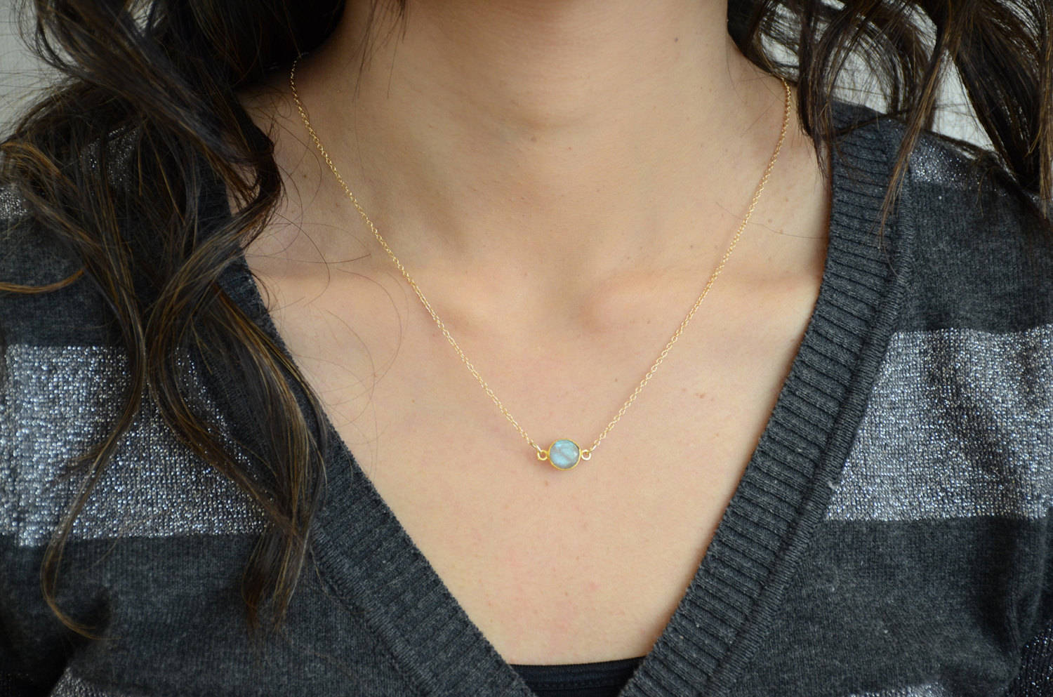 Secret Treasure Heart Gemstone Necklace - Royal Blue – Gabi The Label