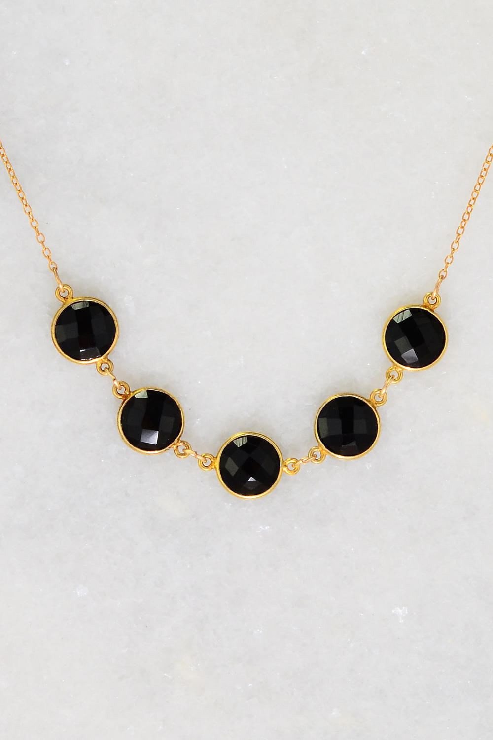 Black Onyx Necklace - Nana Necklace - Gift for mom - Mommy Necklace - Gemstone Necklace - Mother's Necklace - Bridesmaid Gift
