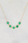 Emerald Necklace - Green Emerald Onyx - Nana Necklace - Gift for mom - Mommy Necklace - Mother&#39;s Necklace - Bridesmaid Gift
