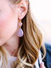 Citrine Earring, Two tier earring, Double Drop earring, November Birthstone Gemstone Earrings, Bridesmaid Bridal Earrings Sterling Silver