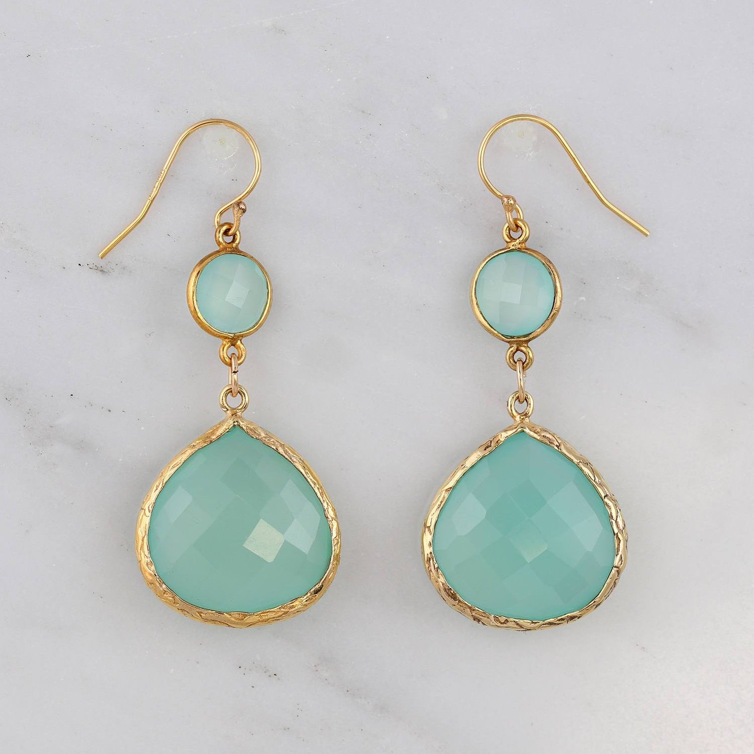 Buy Teejh Ethnic Diti Aqua Blue Stone & Pearl Drop Earrings Online At Best  Price @ Tata CLiQ