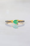 Green Emerald Ring, Pave Diamond Ring, Minimalist Diamond Ring, Elegant Delicate Ring, Elegant Fine Jewelry, Diamond Stacking Ring