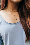 Choker Necklace - Gemstone Choker - Clear Quartz Choker - Delicate Choker Necklace - Gold Necklace - Minimal Choker - Tiny Gems Necklace