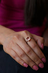 Blush Ring Jewelry, Morganite Ring, Wedding Ring, Bridal ring, Natural stone silver ring, Bridesmaid ring, Cushion ring, Faceted stone Ring