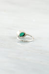 Faceted Ring, Sterling Silver Ring, Green Onyx Ring, Birthstone Ring, Genuine Gemstone Ring, Valentine&#39;s Gift for her, Oval Stacking Ring