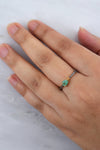 Fine Emerald Ring, Teardrop Diamond Ring