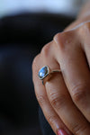 Green Amethyst Ring - February Birthstone Ring - Gold Ring - Cushion Ring - Gemstone Ring - Stackable Ring - Bridesmaid ring