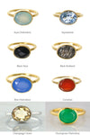 Gems Ring - Duo Combination Rings - Gemstone rings - Gemstone Ring - Stackable Ring - Gold Ring - Oval Ring -Cushion Ring - Gemstone Ring