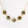 Multi stone Gemstone  Necklace - Bezel set Necklace - Gemstone Necklace - Mother&#39;s Necklace - Gift for mom - Bridesmaid Gift