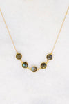 Multi stone Gemstone  Necklace - Bezel set Necklace - Gemstone Necklace - Mother&#39;s Necklace - Gift for mom - Bridesmaid Gift