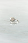 Morganite ring, Blush Silver ring, Stacking Ring, Wedding ring, Silver ring, Bridal gift, Gemstone Ring , Gift for wife, Faceted ring