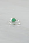 Gemstone rings, Chrysoprase Ring, Silver Gemstone Ring, Stackable Ring, Gold Ring, Oval Ring, Green Gemstone Ring, Faceted Ring