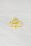 14k Gold Ring, Lemon Quartz Ring, Gemstone Ring, Stacking ring, Statement ring, Natural Stone ring, Genuine Stone ring, Solid Gold ring