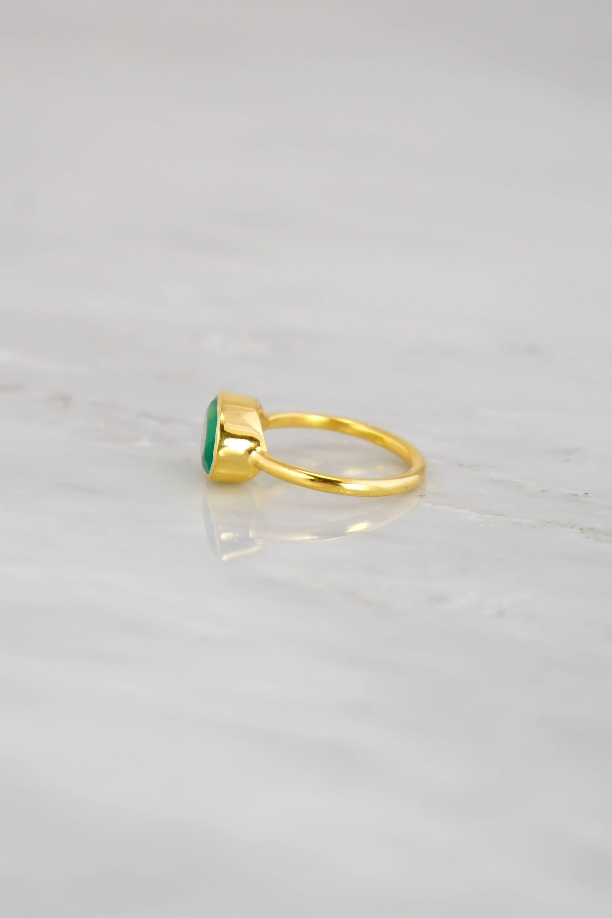 Fashion Gold Ring With Natural Dark Green Emerald Stone. Stock Photo,  Picture and Royalty Free Image. Image 187306808.