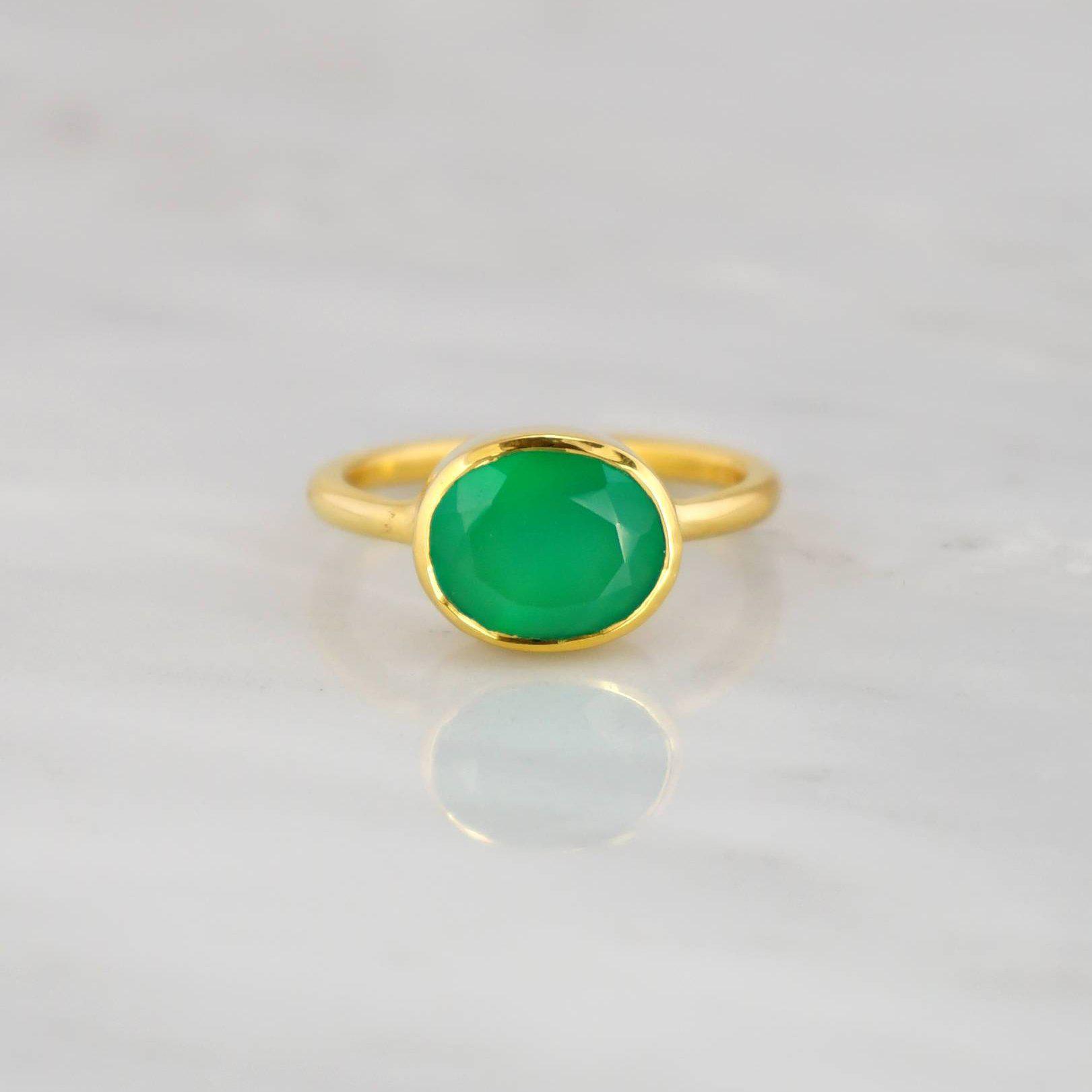 Buy EMERALD RINGS for Women, GREEN Gold Ring, Oval Dark Green Crystal Stone,  May Birthstone Jewelry Gifts for Her May Birthstone Gem R4016B Online in  India - Etsy