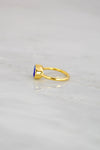 Blue Sapphire Ring, Gold and Silver Stackable ring