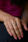 Swiss Blue topaz - Stacking Ring - Gold Ring - Cushion Ring - Gemstone Ring - Stackable Ring - Bridesmaid ring