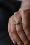 Green Amethyst Ring - February Birthstone Ring