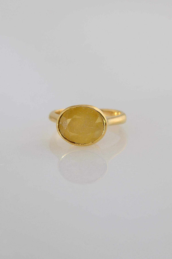Buy BLUEMONDS Yellow Sapphire ring 2 to 11 carat or ratti | 100% Natural  Pukhraj Gold Ring | Original Certified Yellow sapphire Gold Ring |  Adjustable ring for men & women |