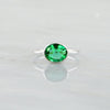 Green Emerald Quartz Ring, Christmas Gift, Quartz Ring, Green Gemstone Ring, Stackable ring, Stacking Ring, Sterling Silver ring,Modern Ring