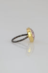 Morganite ring, Blush Gemstone ring, Statement ring, Oxidized Silver ring, Gemstone ring, Modern ring, Gift for her, Simple gemstone ring