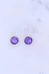 Purple Amethyst Earring, Dangling Earring, Gemstone Silver Earring, February Birthstone earring, Cute Earring for her, Everyday Earring