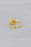 Fire Citrine ring, November birthstone ring, Stackable ring, Yellow Gemstone ring, Birthday gift, Simple Gemstone ring, Everyday ring
