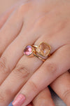 Pink Tourmaline Ring, Multi Tourmaline Ring