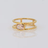 Morganite ring, Stackable oval ring