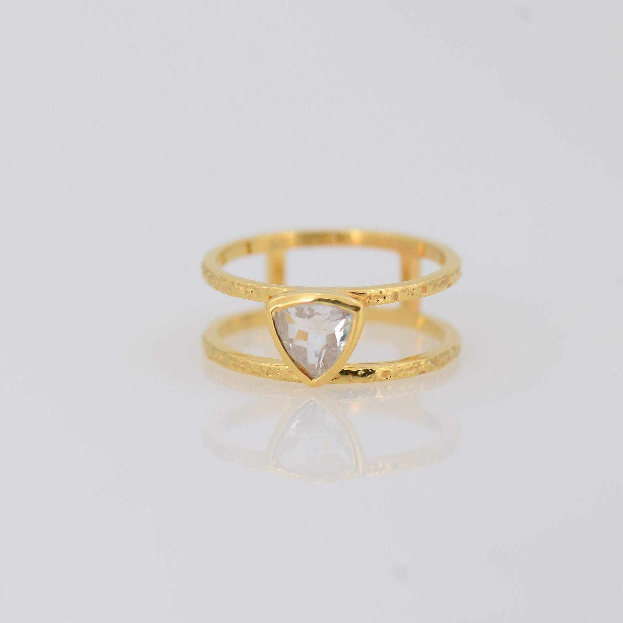 Clear Quartz ring, Engagement ring