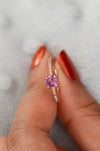 Pink Sapphire ring, Multi Color Sapphire Diamond Ring
