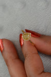 Salt and Pepper Diamond Ring, Pear Shape Diamond ring