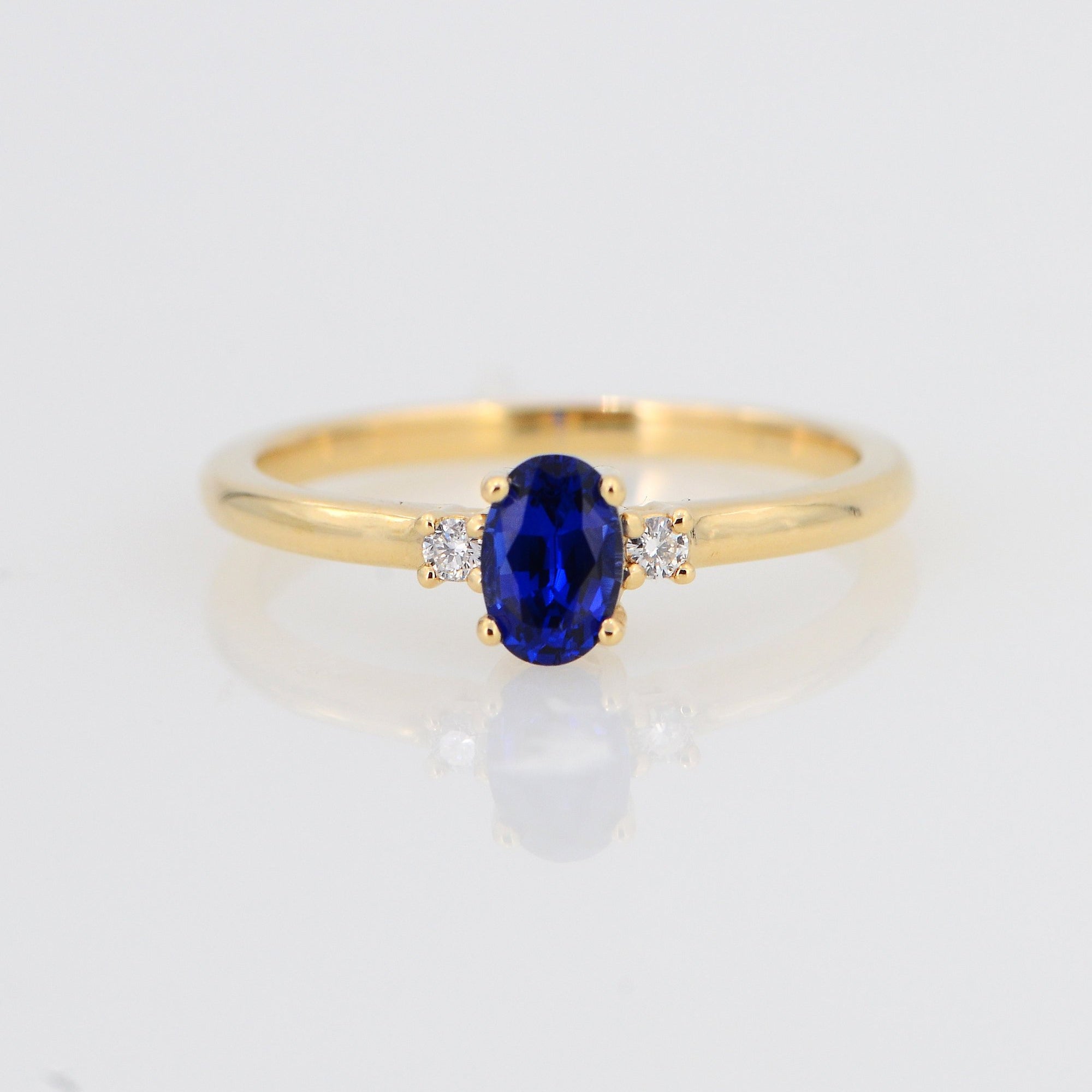 Blue Sapphire Ring, Diamond Ring