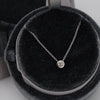 Solitaire Diamond Necklace, Dainty Diamond Pendant