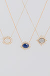 Diamond Sapphire Necklace, Statement Necklace