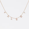 Custom Name Necklace, Diamond Initial Necklace, 14k Gold Letter Necklace