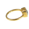 Green Amethyst Ring - February Birthstone Ring - Gold Ring - Cushion Ring - Gemstone Ring - Stackable Ring - Bridesmaid ring