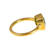 Green Onyx Ring - Green Emerald Ring Onyx - Gold Ring - Cushion Ring - Gemstone Ring - Stackable Ring - Bridesmaid ring