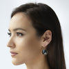 Peach Moonstone Earring, Peach Gemstone Earring, Dangle and Drop Earring, Cushion Shaped Earring, Large Gemstone Earring, Bridesmaid Earring